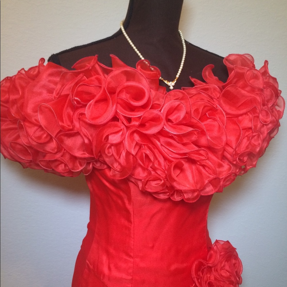 Vintage Red Designer Dress ONE of a kind ATLANTA